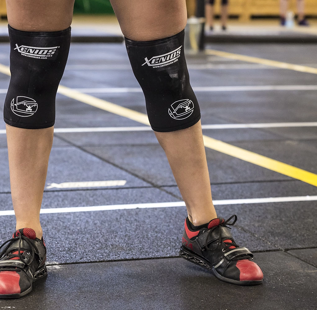 rodilleras powerlifting en competencia